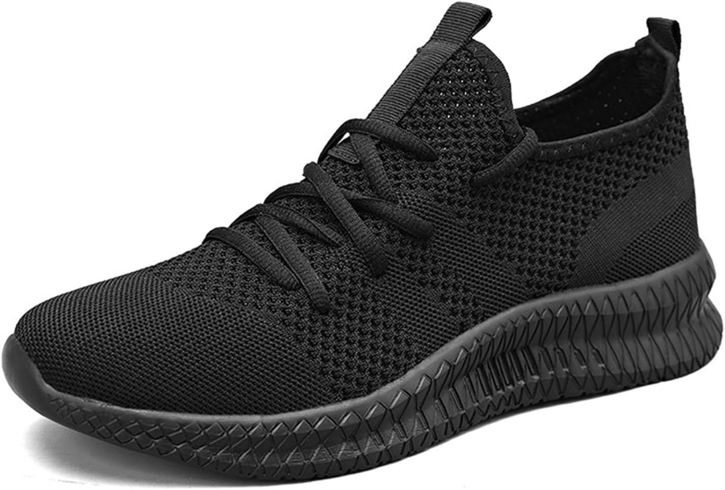 

Мужские дышащие кроссовки из сетки, удобные, модные, на шнуровке, для бега и тренировок, легкие прогулочные повседневные кроссовки Generic, черный