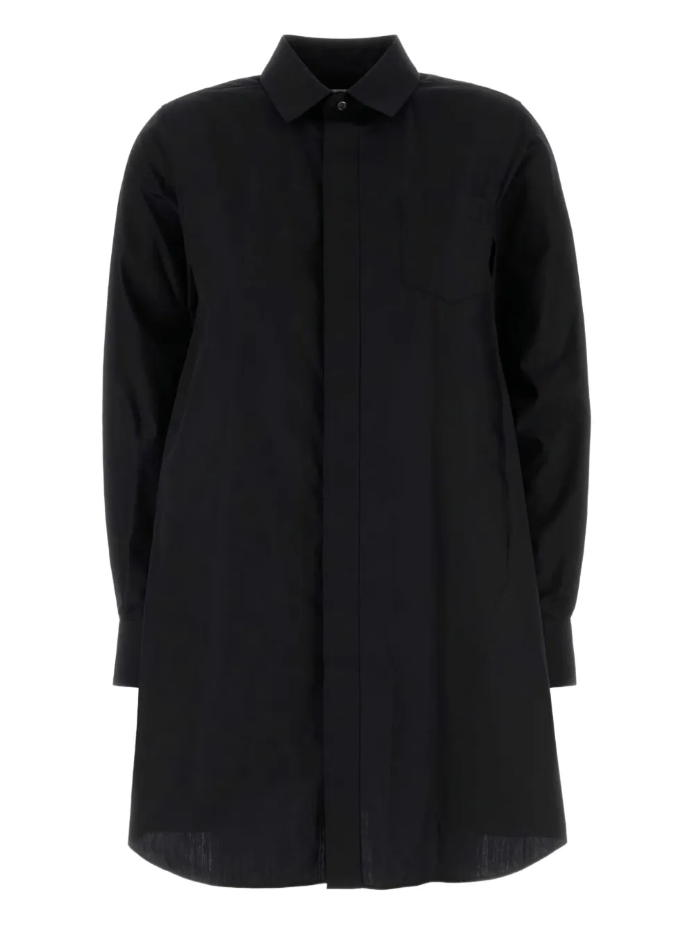 

Платье-рубашка из поплина SACAI, черный