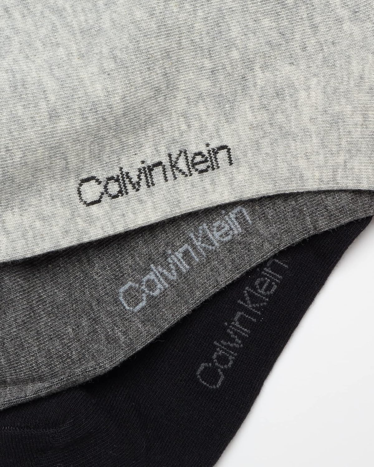 Женские носки Calvin Klein Crew Socks - 3 пары мягких хлопковых носков с отворотами на манжетах, мини/средней длины, для женщин (размер обуви: 4-10), Greys — фото 4
