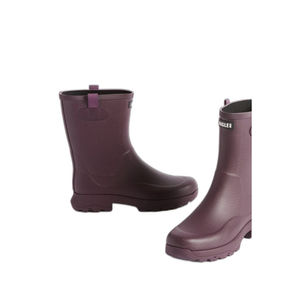 Сапоги женские резиновые Aigle Alya с логотипом, красный