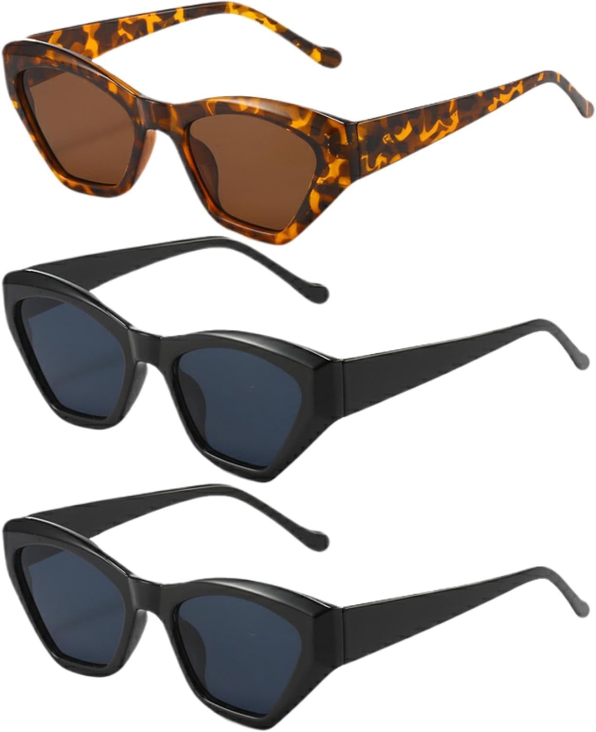 

Солнцезащитные очки с защитой от УФ-излучения UV400 | «Кошачий глаз», маленькая оправа | Для женщин и мужчин, для занятий спортом на открытом воздухе и вождения DSVIGF, 3pcs Z03