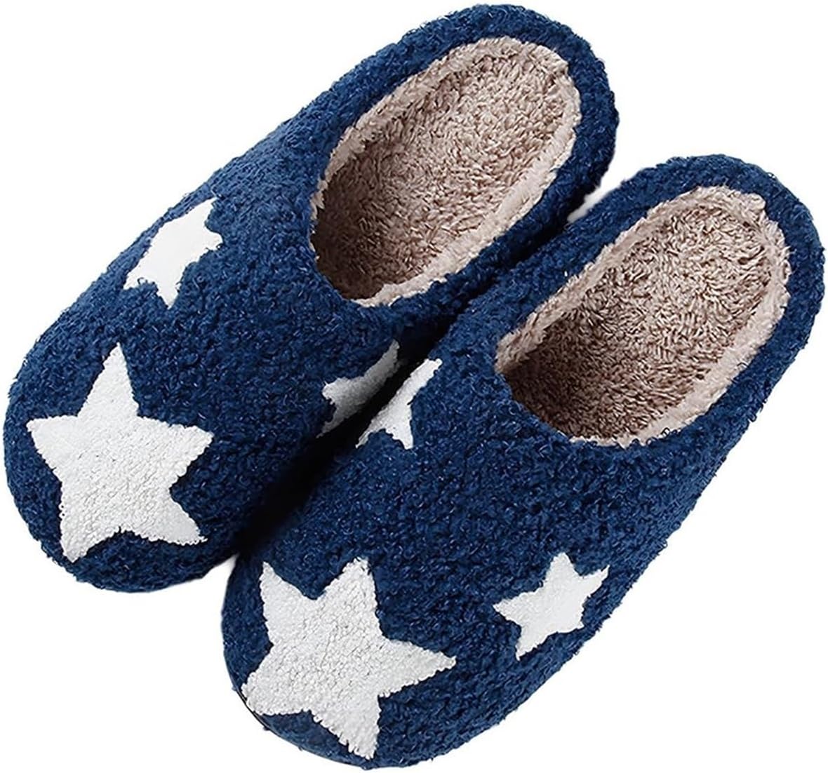 

Женские и мужские домашние тапочки с эффектом памяти, мягкие, без шнурков, противоскользящие, пушистые, для дома и улицы Edobao, голубой