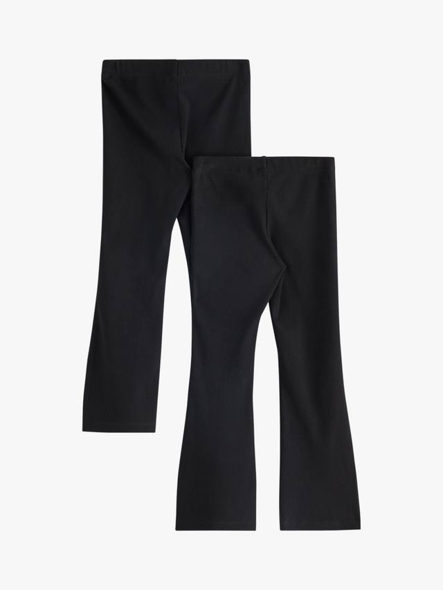 Детские фланелевые леггинсы с расклешенными штанинами Lindex, Pack of 2, Black — фото 2