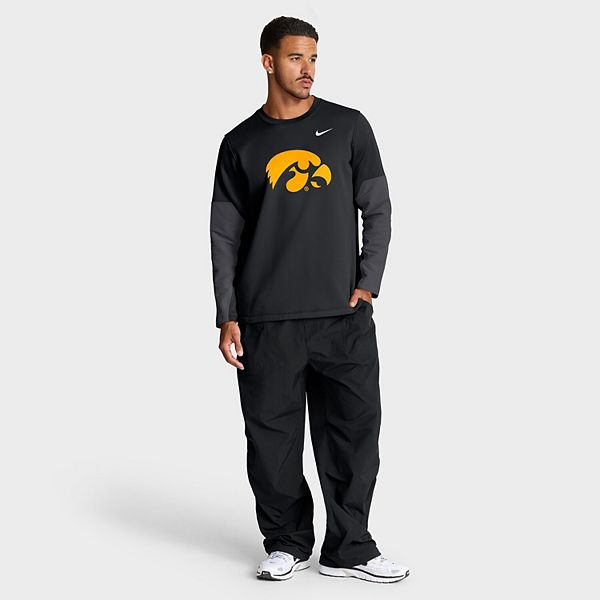 Мужская черная футболка с длинным рукавом iowa hawkeyes 2025 sideline coach performance Nike — фото 4