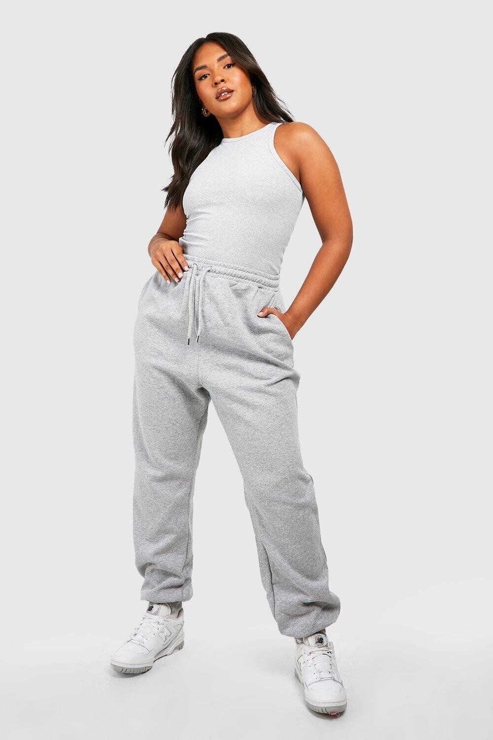 

Джоггеры recycled plus basic с манкетами Boohoo, серый