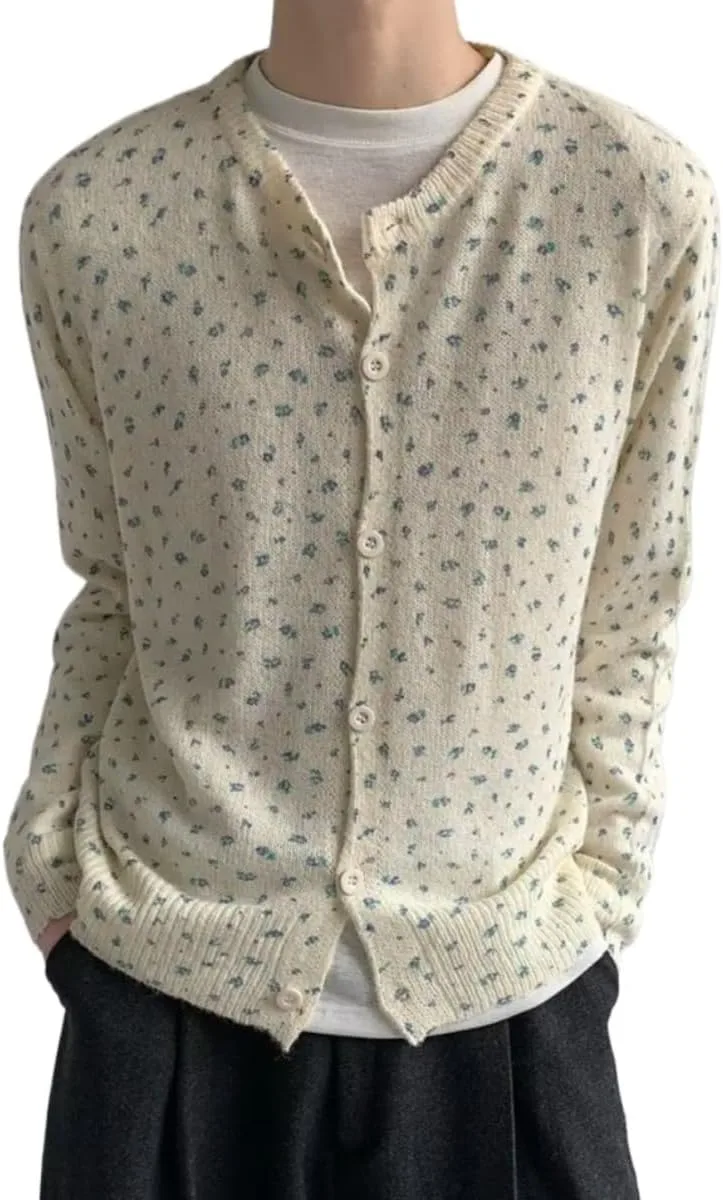 

Мужской вязаный кардиган в полоску с длинным рукавом Uohuangjia