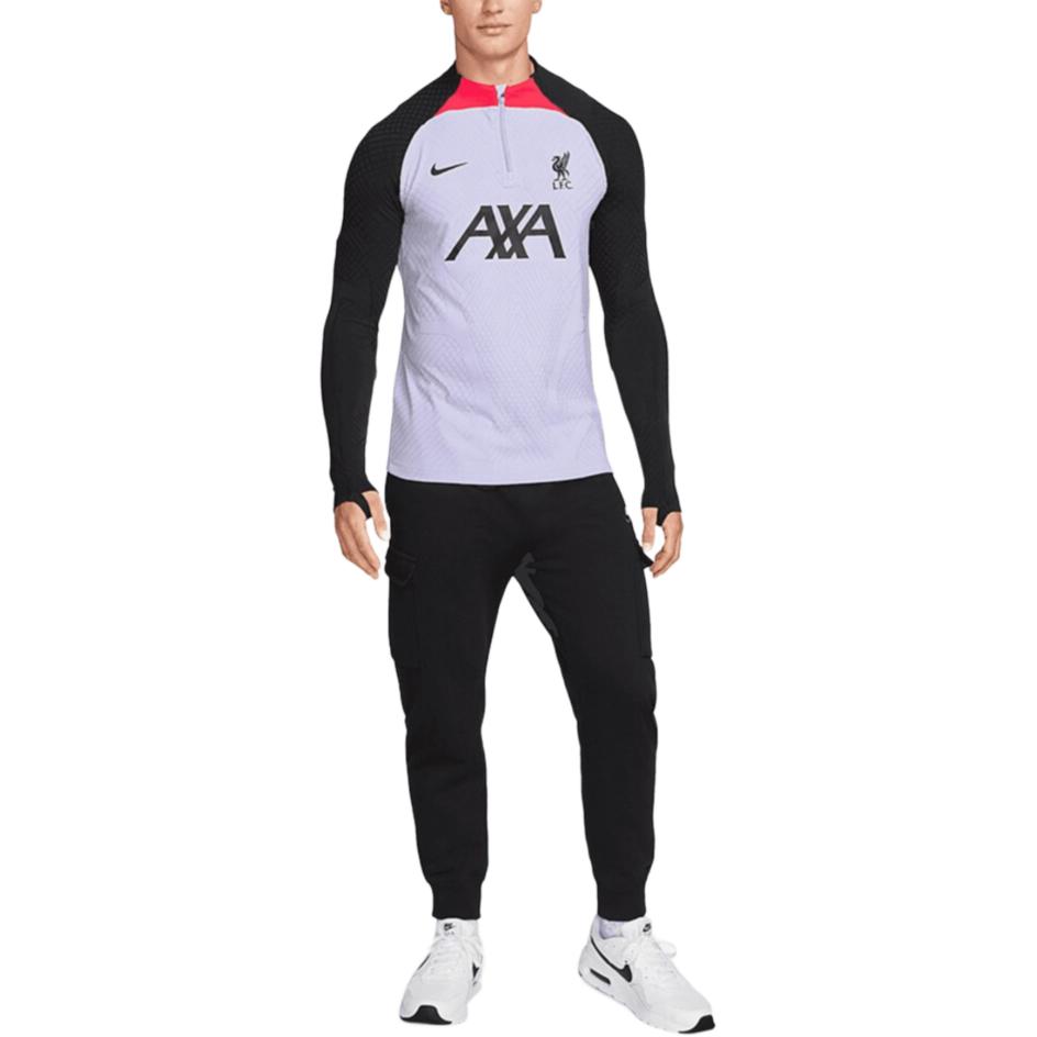 Футболка Liverpool FC 22/23 Dri Fit Adv Strike Drill Top Away мужская Nike, фиолетовый/черный — фото 3