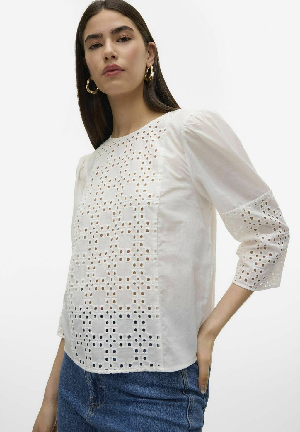 

Блуза Vmiga Vero Moda, ярко-белая