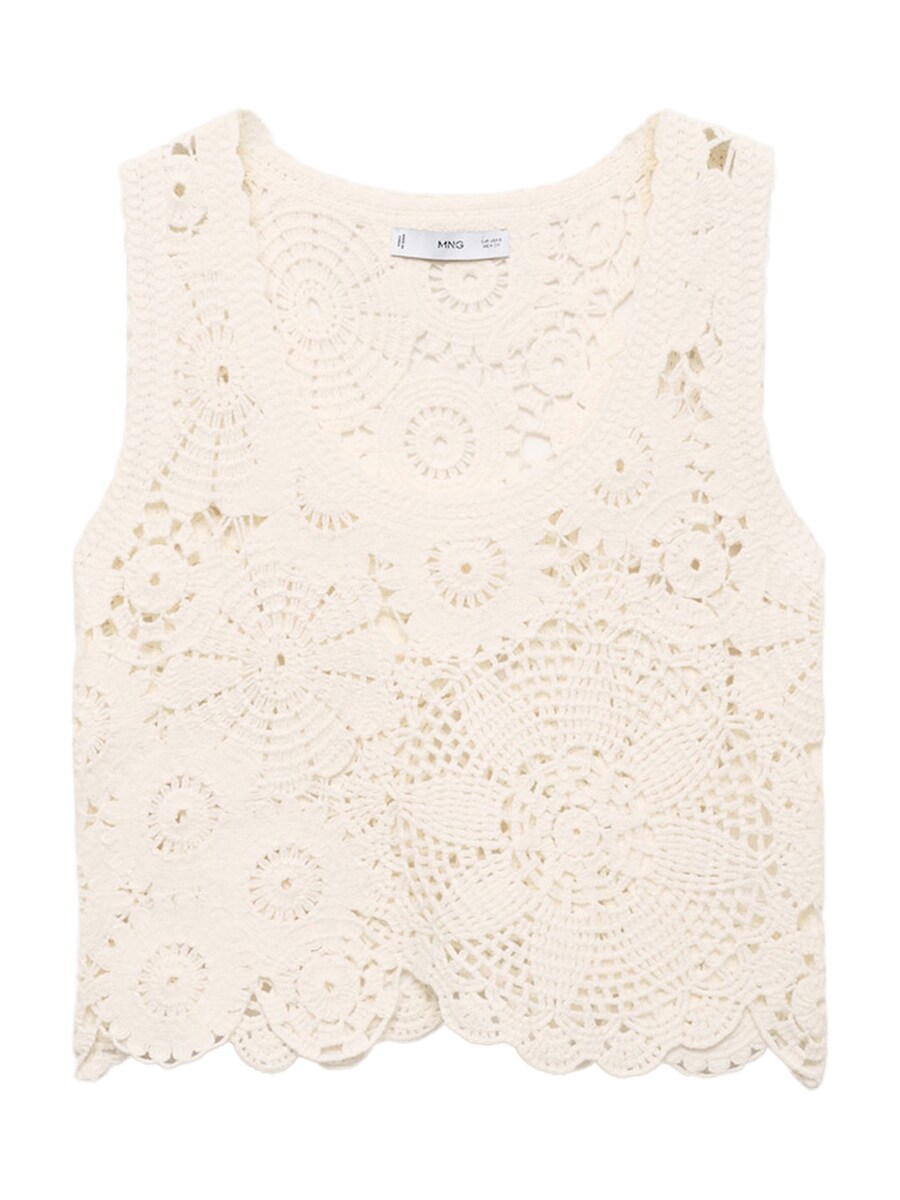 

Вязаный топ MANGO GARDEN, Ecru