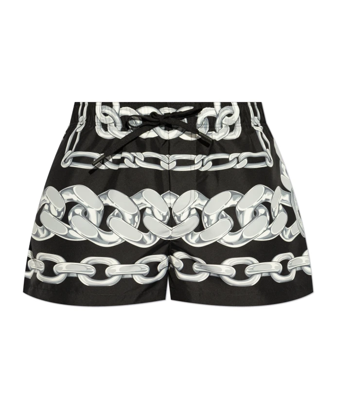 

Плавки с принтом в виде цепочек Медузы Versace, черный
