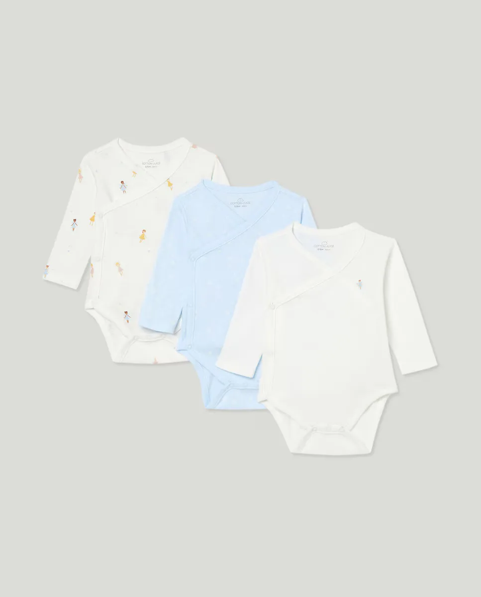 

Комплект из двух боди для девочек Cotton Juice, мультиколор