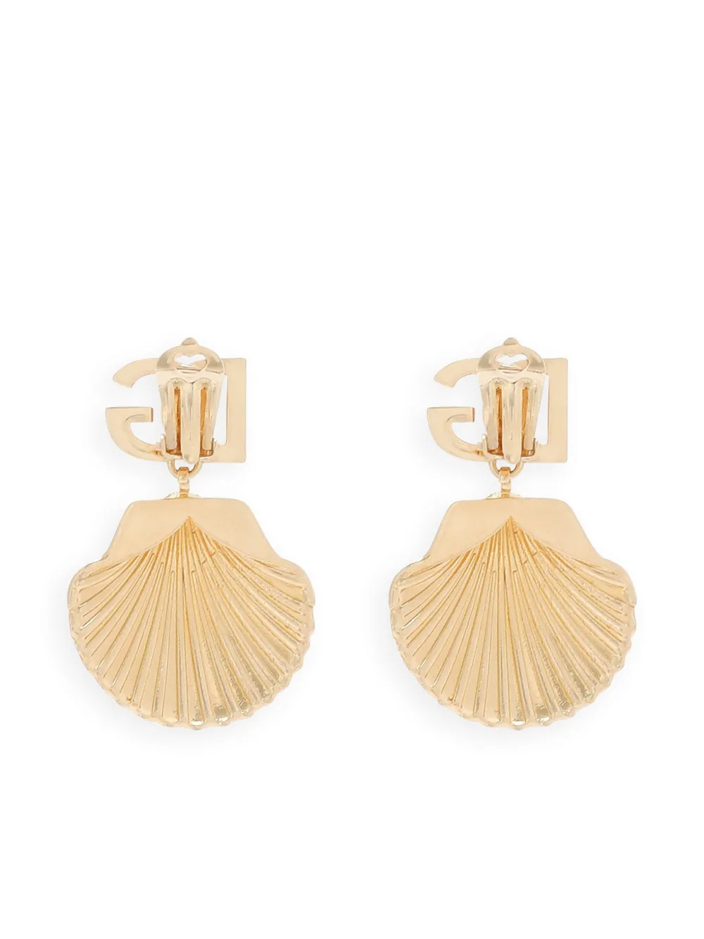 Серьги-клипсы с логотипом DG DOLCE & GABBANA, золотой — фото 2