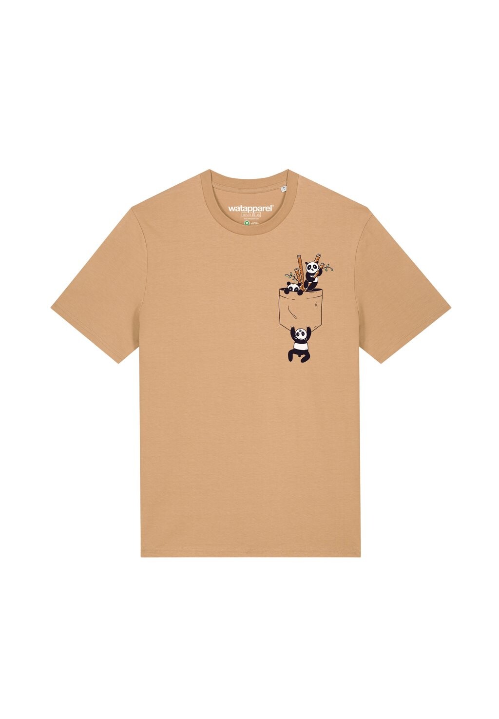 

Принт на футболке POCKET PANDAS watapparel, бежевый