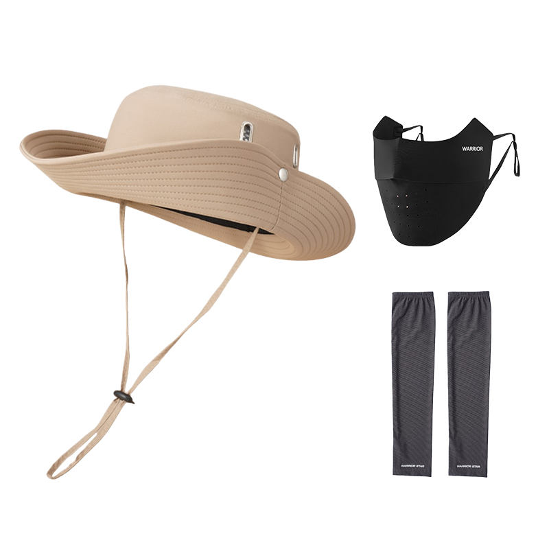 

Хлопковая панама Unisex WARRIOR, хаки sun hat+face masks+cooling arm sleeves