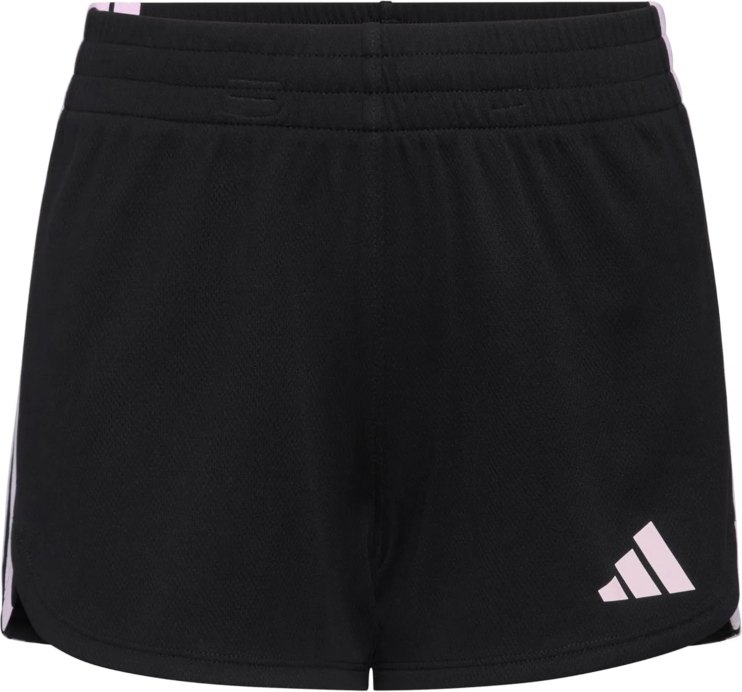 Детские сетчатые шорты Adidas с тремя полосками, Black With Pink