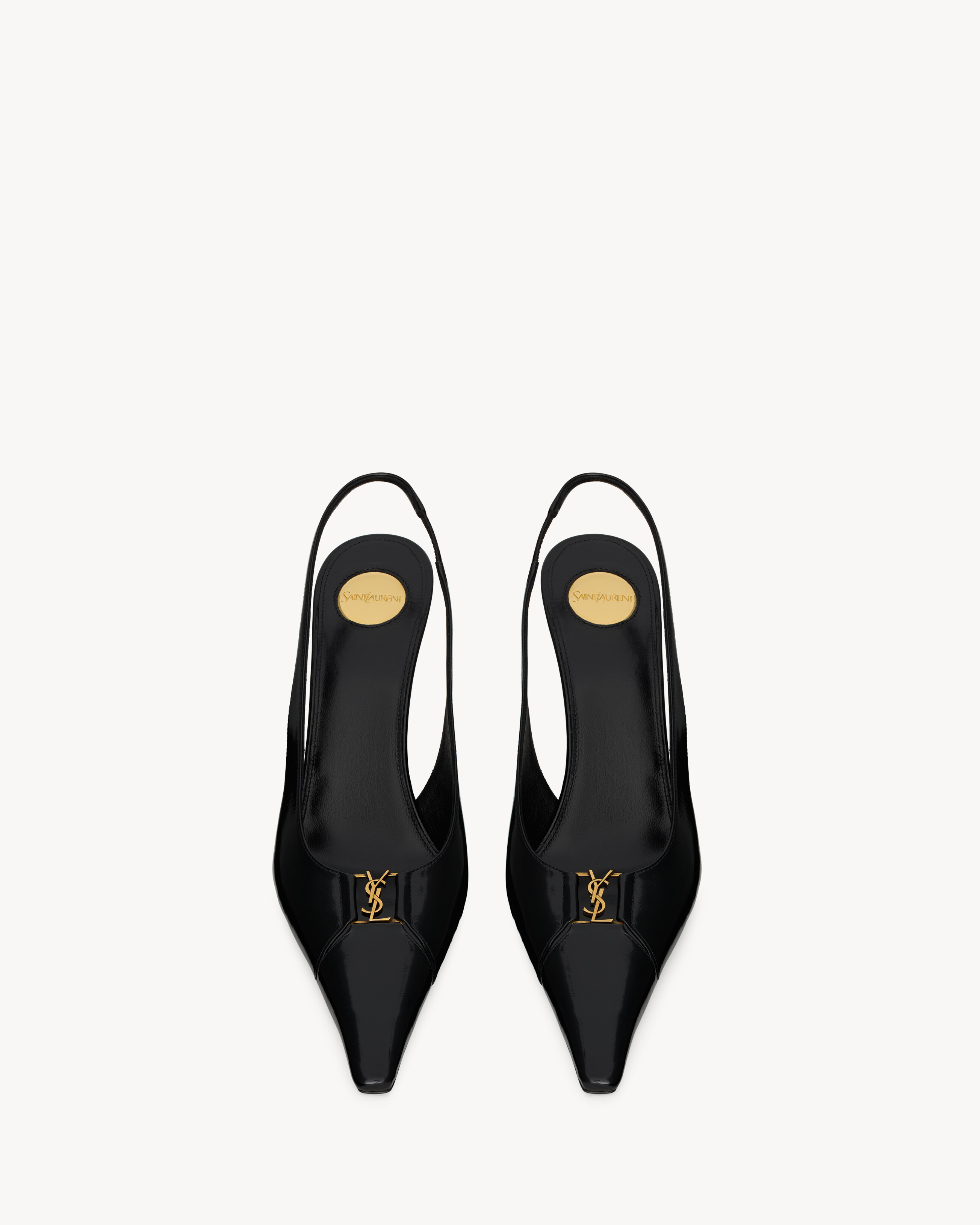 Туфли-лодочки BABYLONE BRETEUIL на ремешке из гладкой кожи SAINT LAURENT, черный — фото 2