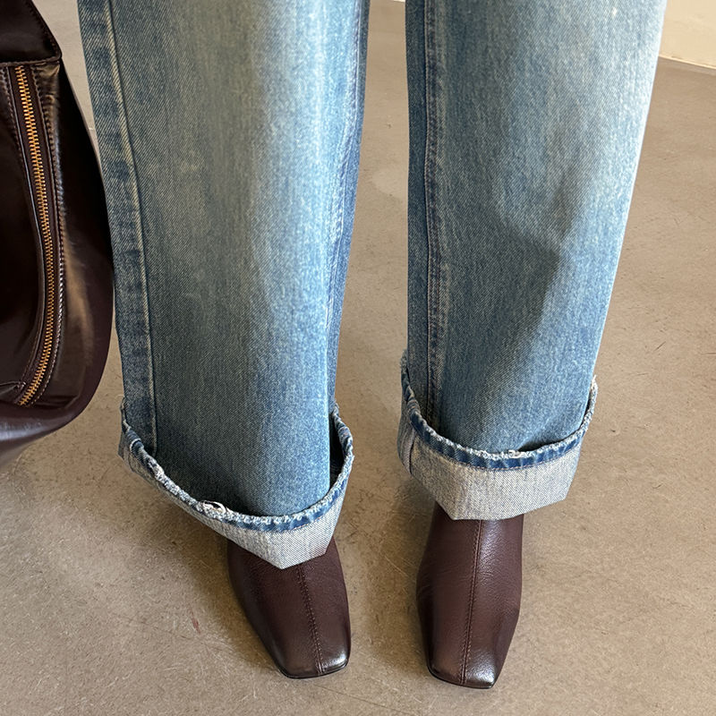 Yeezyy Reezy Женские коричневые полусапожки на каблуке 5 см, цвет Brown — фото 2