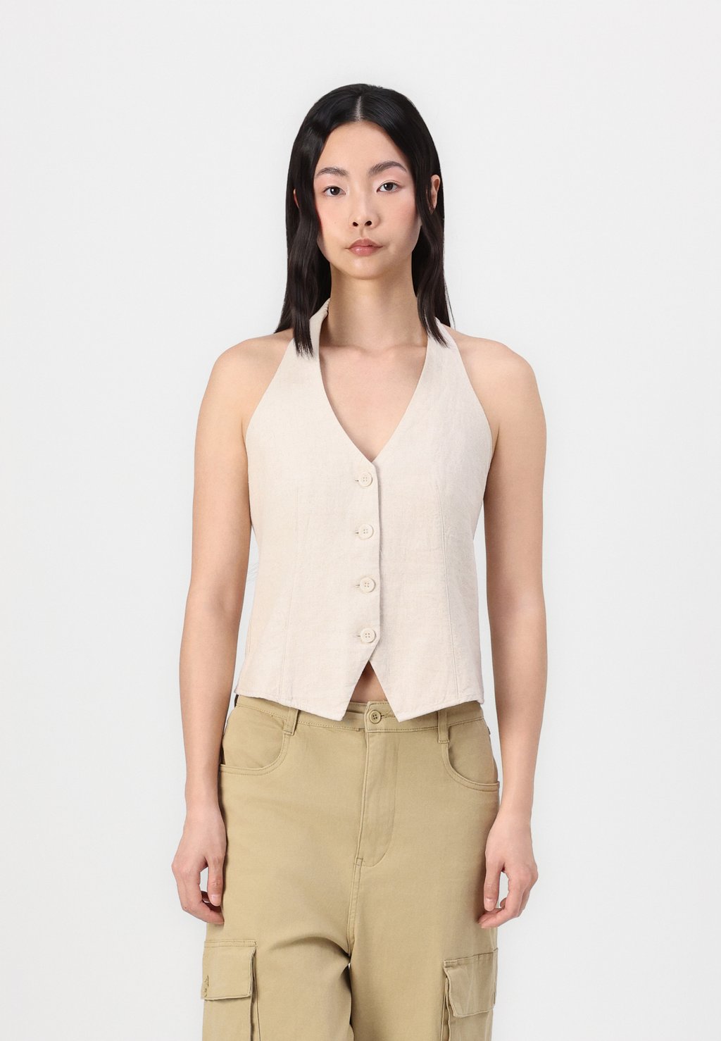 

Топ OPEN BACK Hollister Co., бежевый