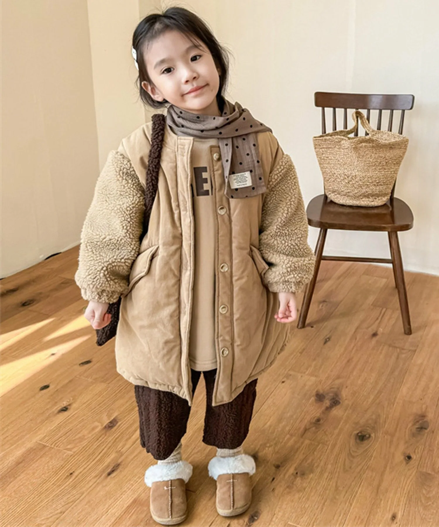 Утепленная куртка Boa с функцией переключения Aimoha Kids, beige — фото 4