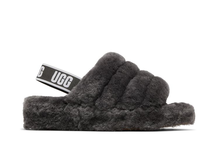 

Кроссовки UGG Wmns Fluff Yeah Slide Charcoal, серый