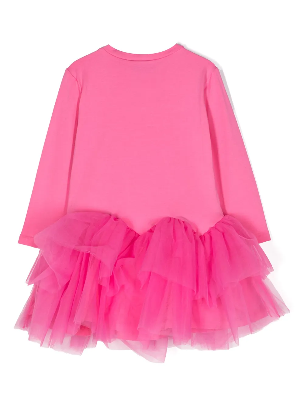 Платье мини с оборками и графичным принтом TWINSET Kids, розовый — фото 2