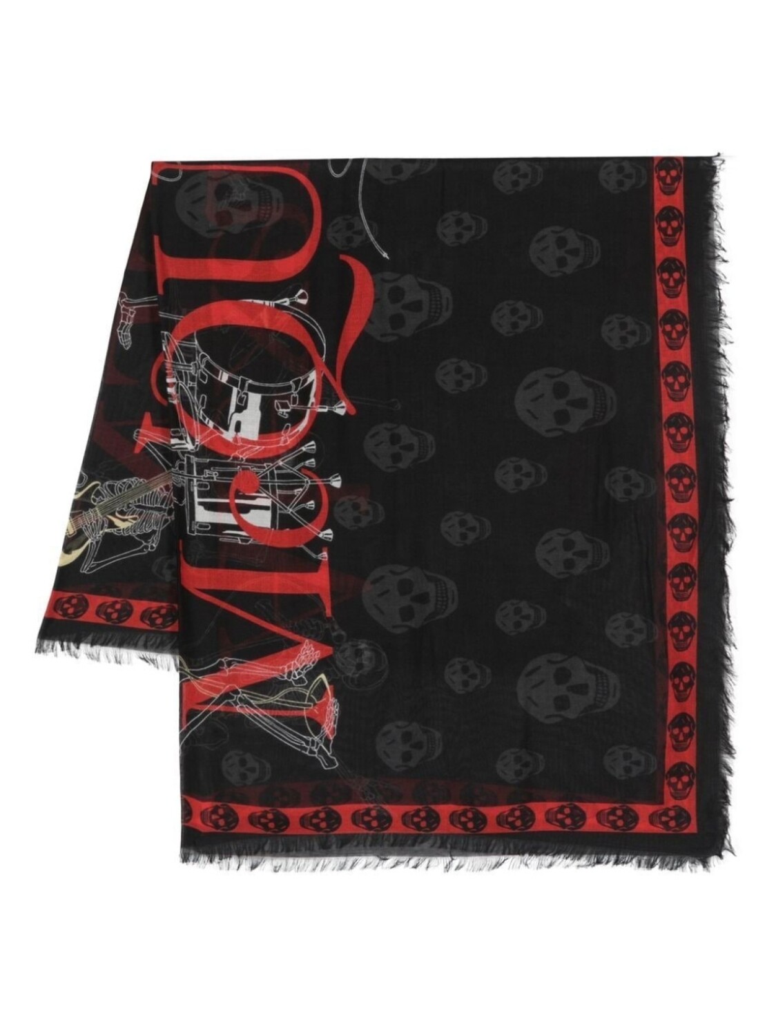 

Alexander McQueen шарф с логотипом, черный
