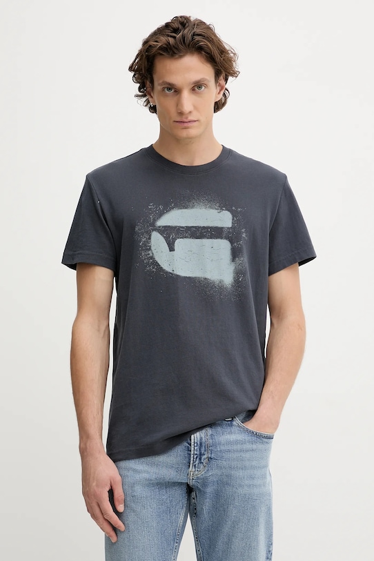 

Хлопковая футболка G-Star, темно-синий