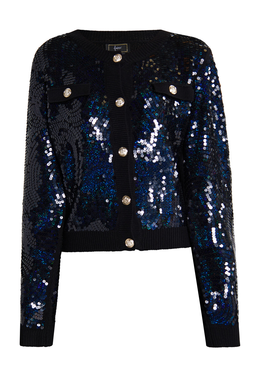 

Толстовка faina Strickjacke Mit Pailletten, черный