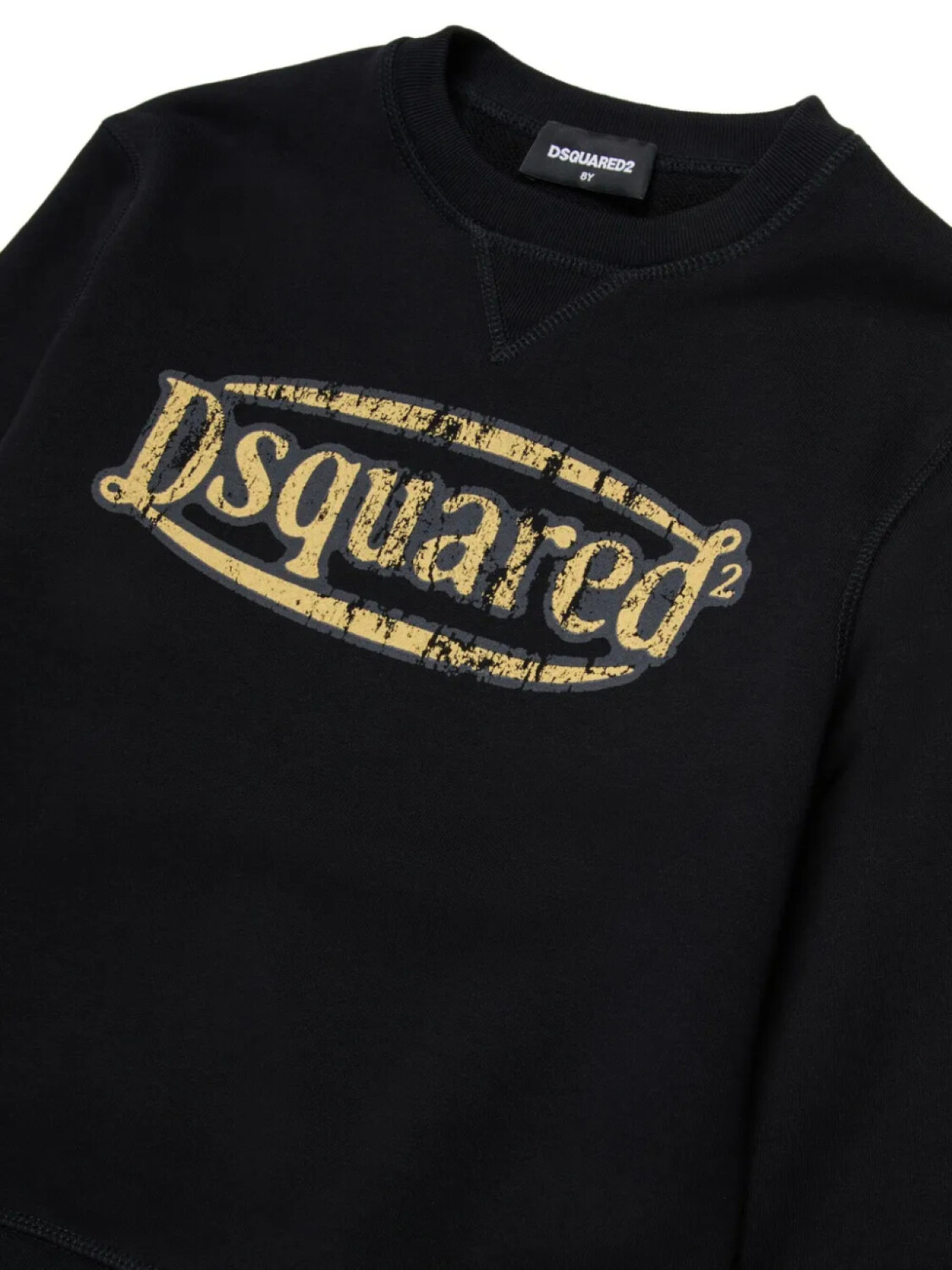 DSQUARED2 KIDS хлопковая толстовка с логотипом, черный — фото 3