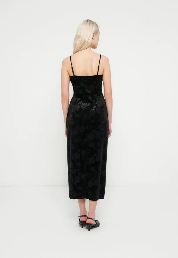 Длинное коктейльное платье-футляр/вечернее платье Gap, Black — фото 3