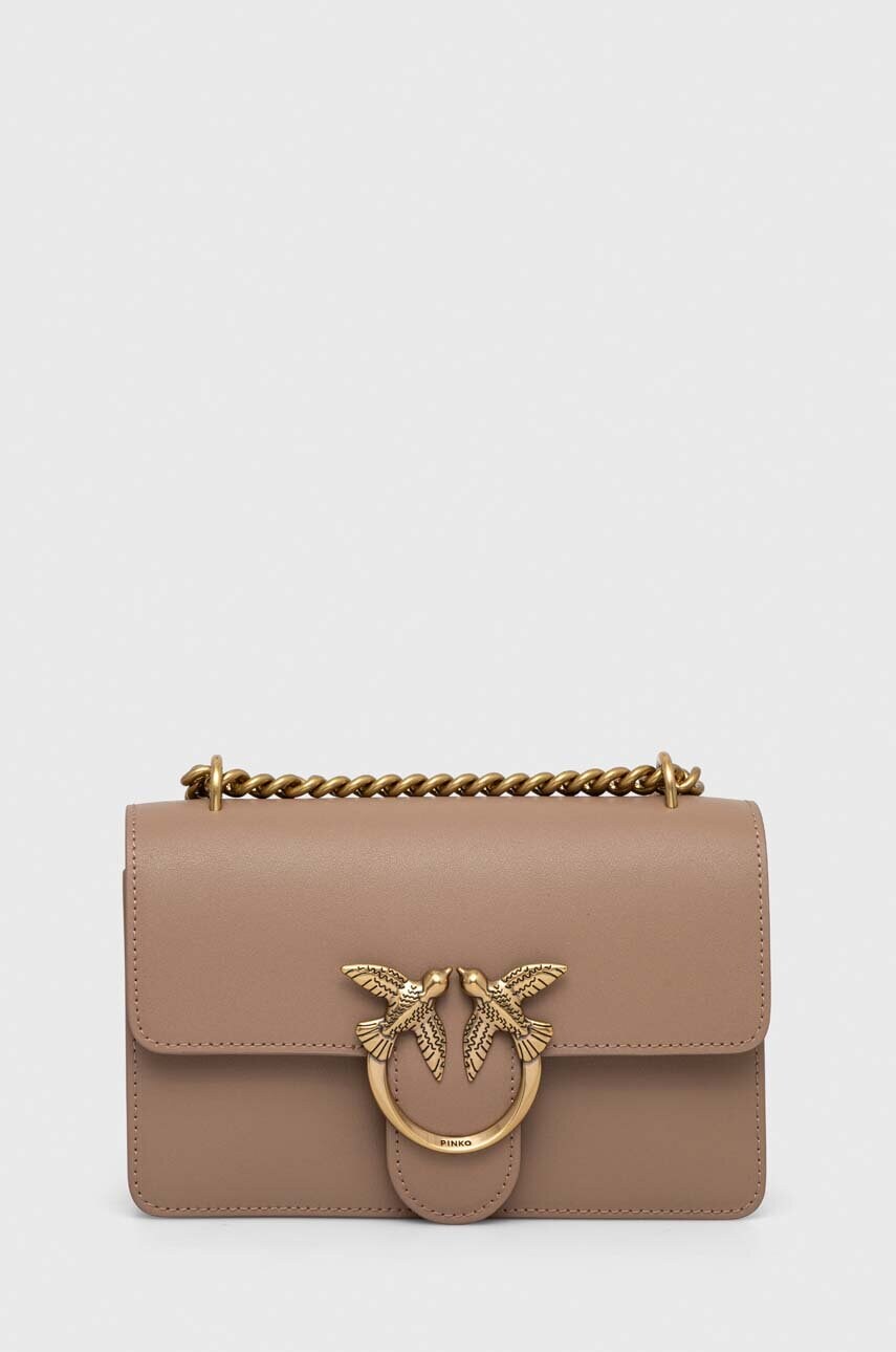 

Сумочка из кожи Pinko, бежевый