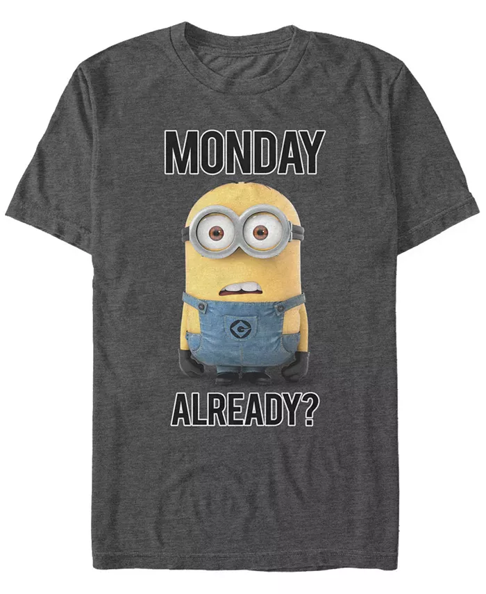 

Футболка мужская Minions Bob Monday Already с коротким рукавом Fifth Sun, серый