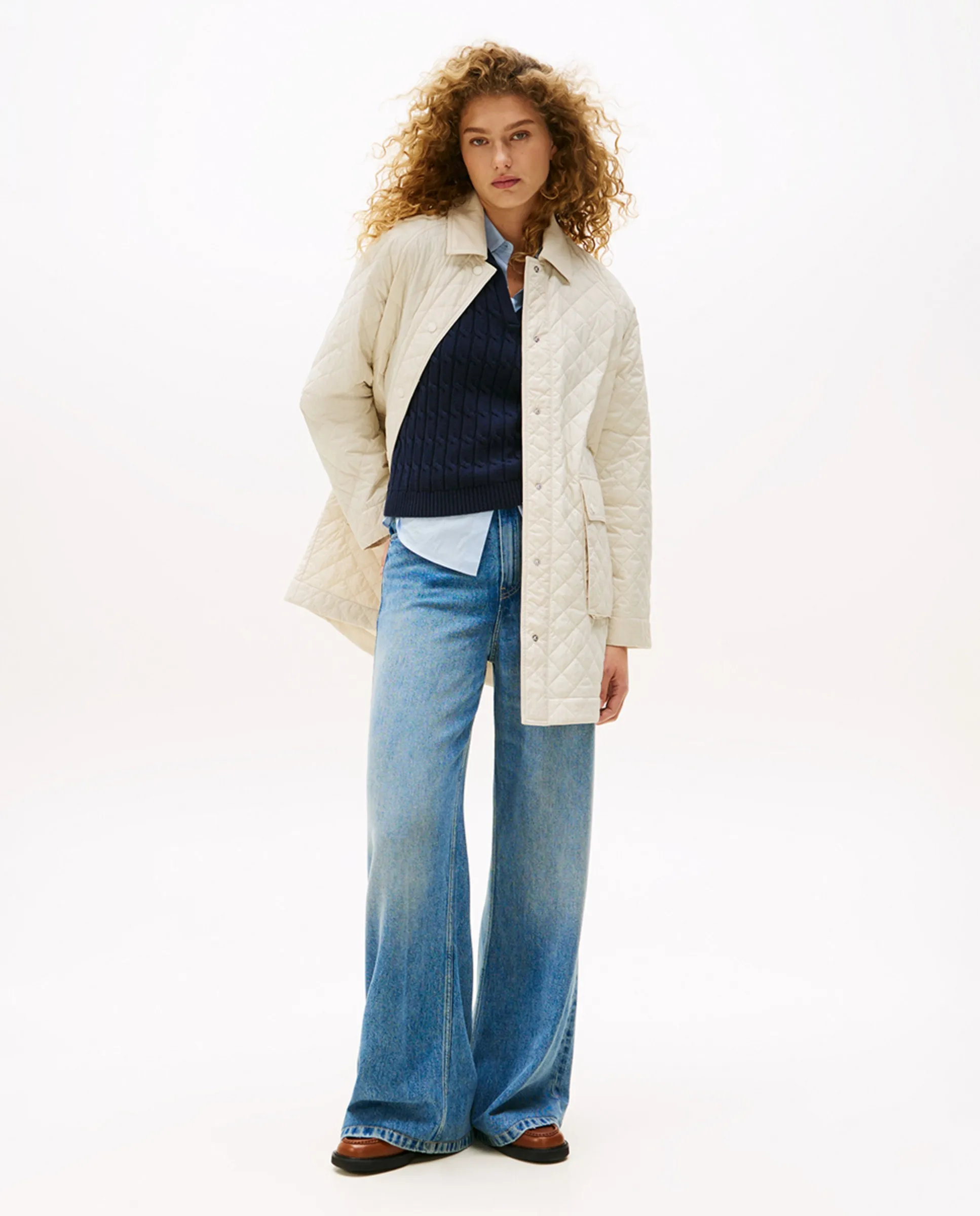 

Длинная утепленная женская куртка Tommy Hilfiger, кремовый, Бежевый, Длинная утепленная женская куртка Tommy Hilfiger, кремовый