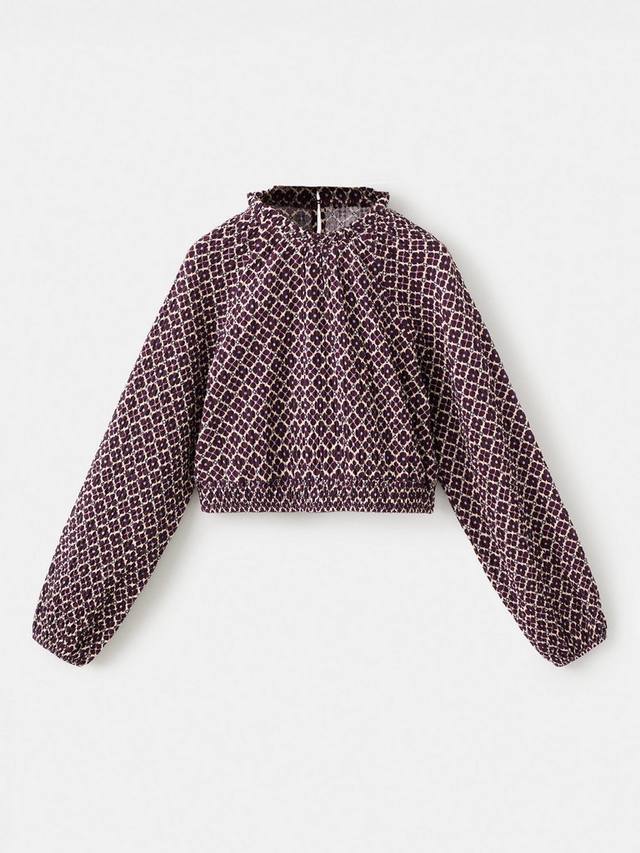 

Детская блузка Margoset из хлопка с длинными рукавами Mango, Dark Red