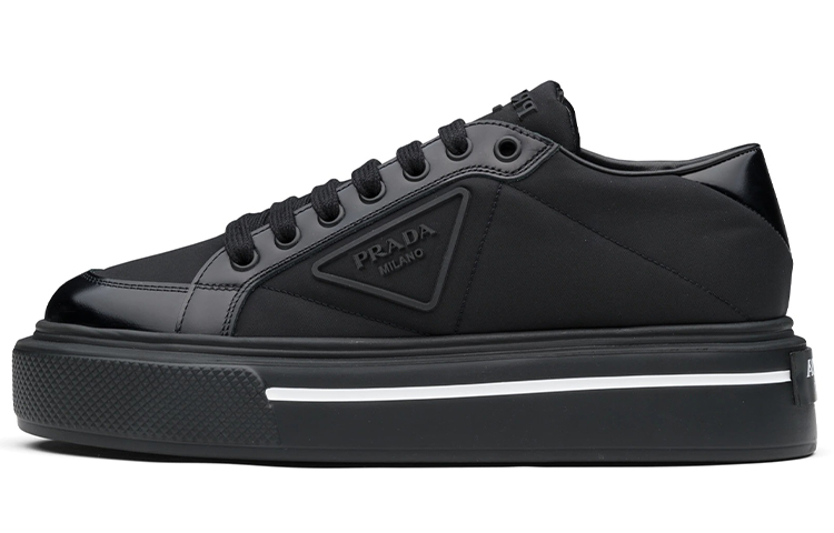 Кроссовки женские Prada Skateboard Macro, черный