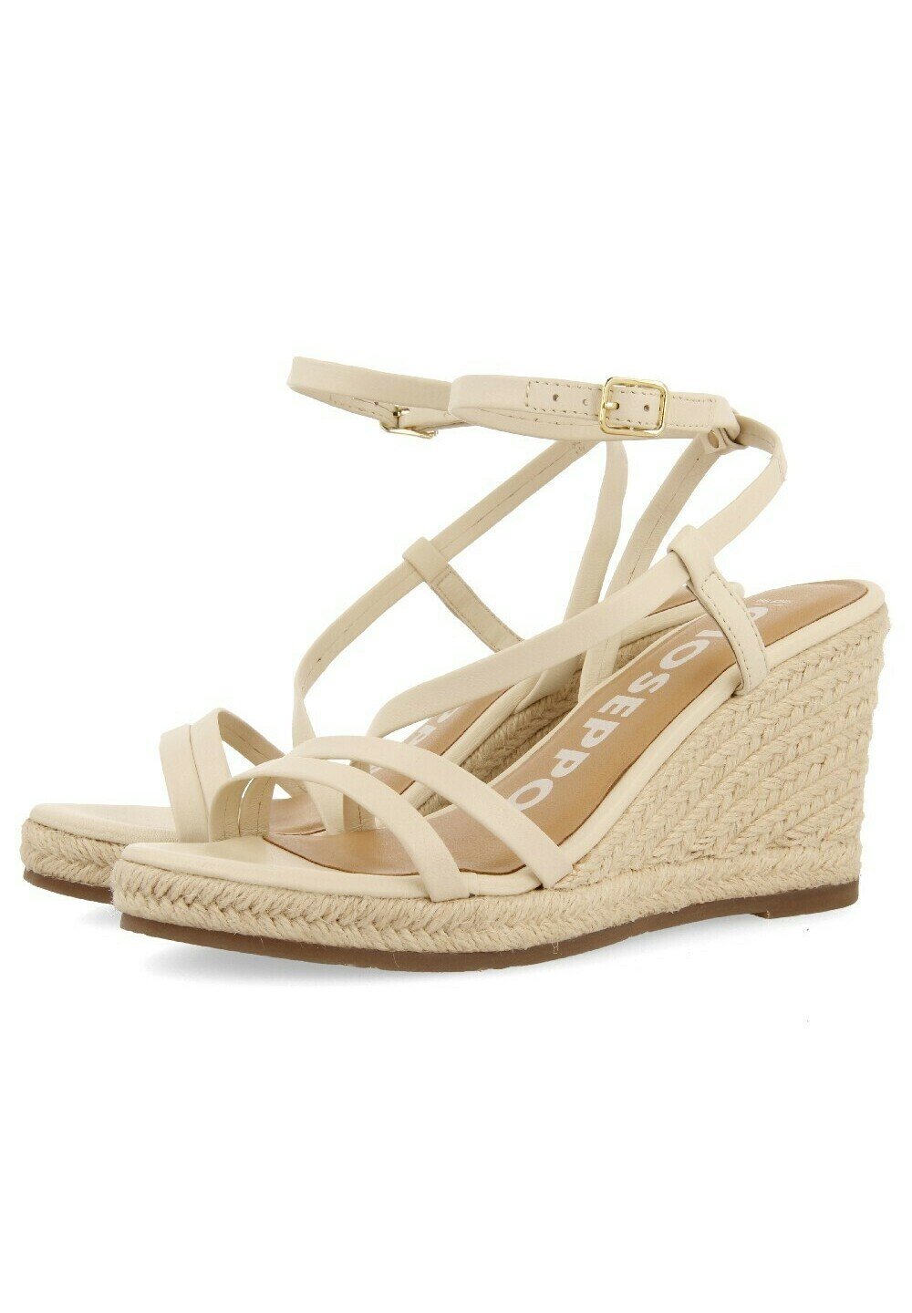 Босоножки на танкетке CON TIRAS ORIKUM - Espadrilles Gioseppo, кремовый
