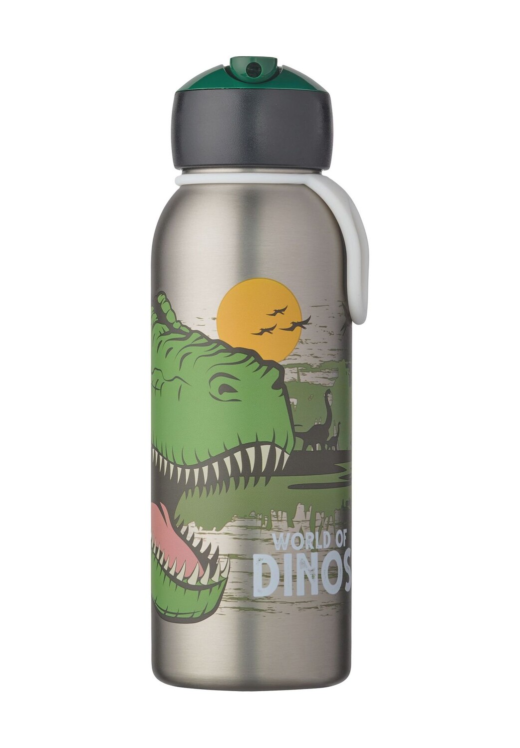 

Термобутылка откидной кампус, World of Dinos Mepal, silber/ mehrfarbig