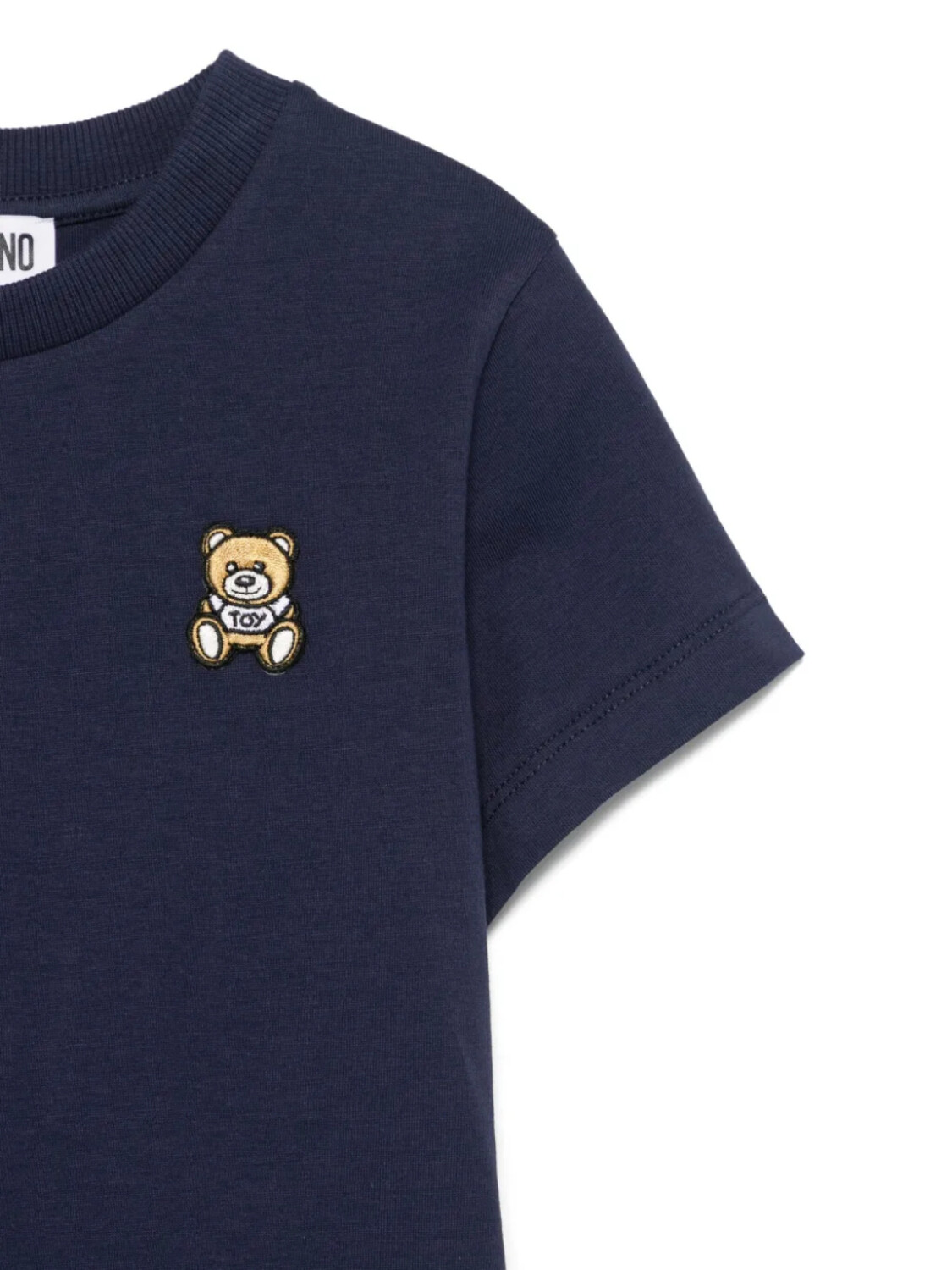 Moschino Kids футболка с нашивкой Leo Teddy, синий — фото 3