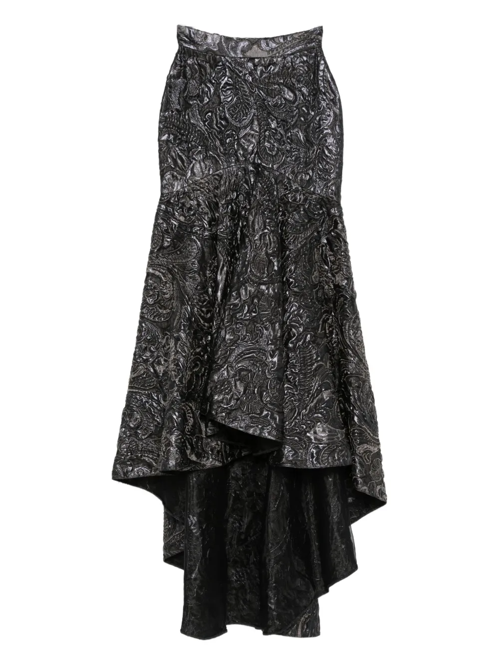 

Юбка асимметричного кроя с цветочным декором Gemy Maalouf, черный