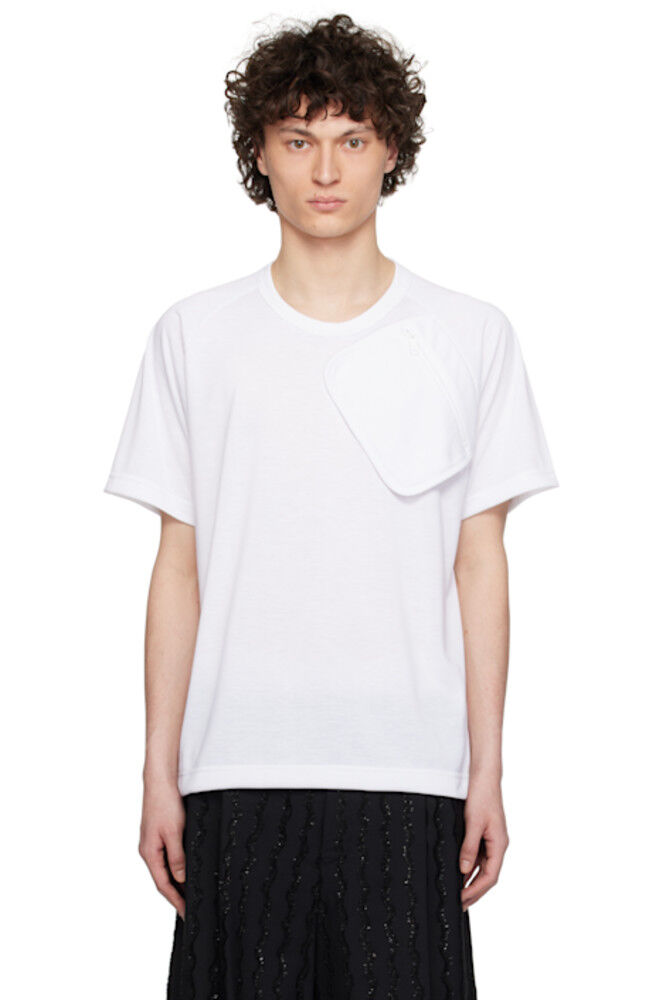 

Белая футболка из полиэстерового джерси Comme des Garçons Homme Plus