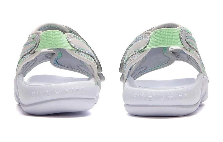 Nike Детские сандалии Sunray Adjust 6 с противоскользящей подошвой, амортизацией и вентиляцией, цвет зеленый, серый, белый — фото 4
