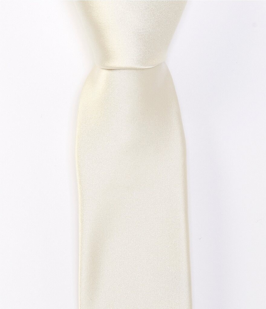 

Мурано Solid Skinny 2 1/4Шелковый галстук Murano, белый