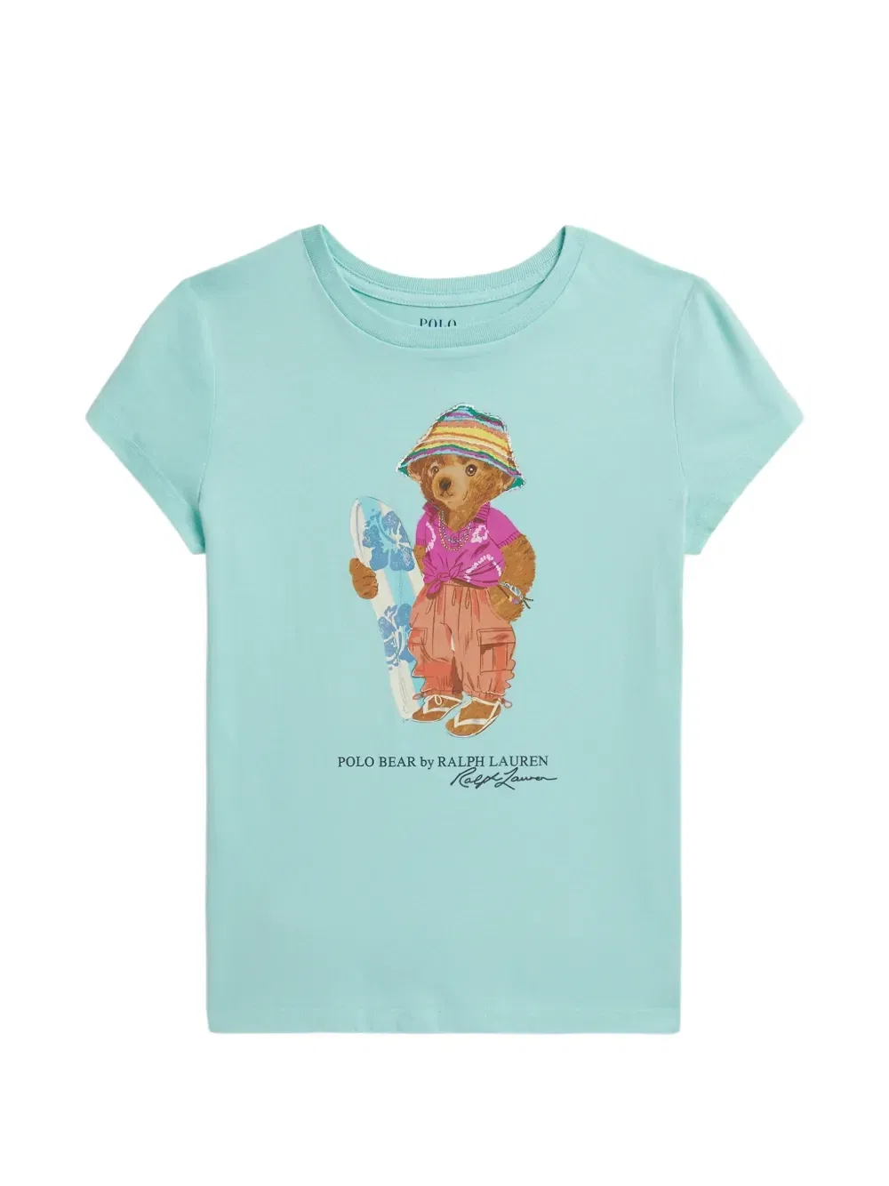 Футболка с круглым вырезом и принтом Polo Ralph Lauren Kids, синий