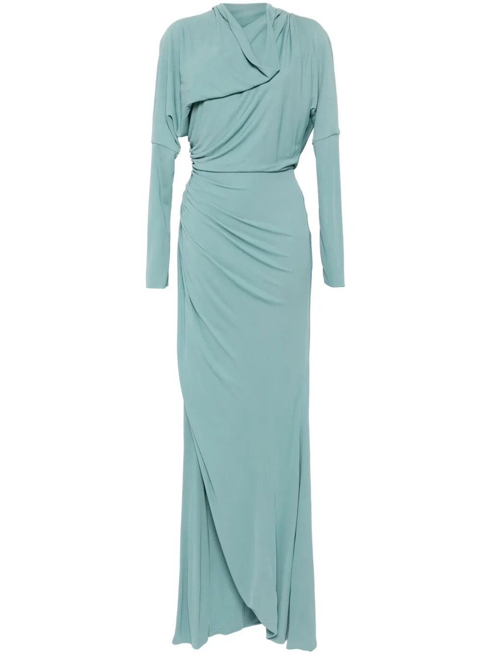 

Платье из джерси асимметричного кроя Elie Saab, синий