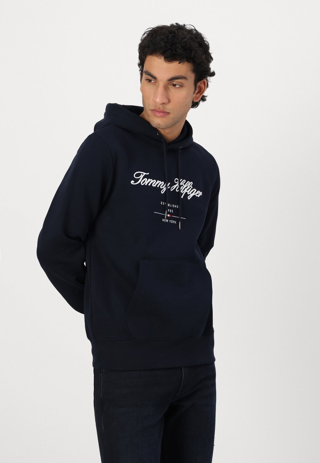 Толстовка SCRIPT LOGO HOODY Tommy Hilfiger, темно-синий — фото 3