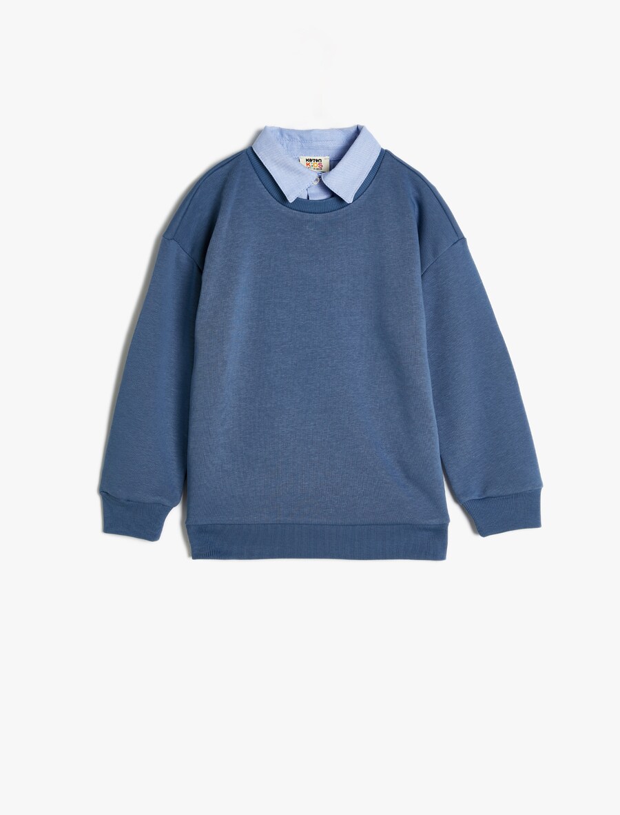 

Толстовка Koton, цвет Light blue/mottled blue