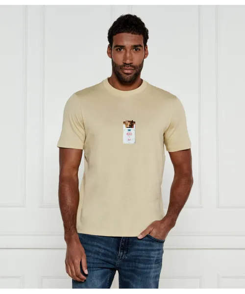 

Футболка dilesses Loose fit Hugo, бежевый