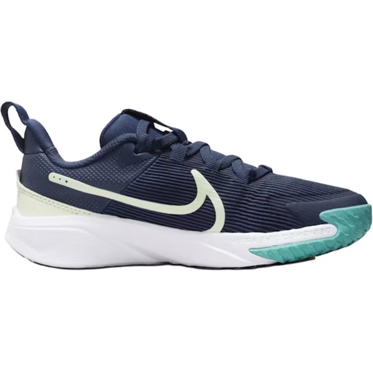 Nike Star Runner 4 нескользящие износостойкие низкие кроссовки для бега marine blue детские — фото 3