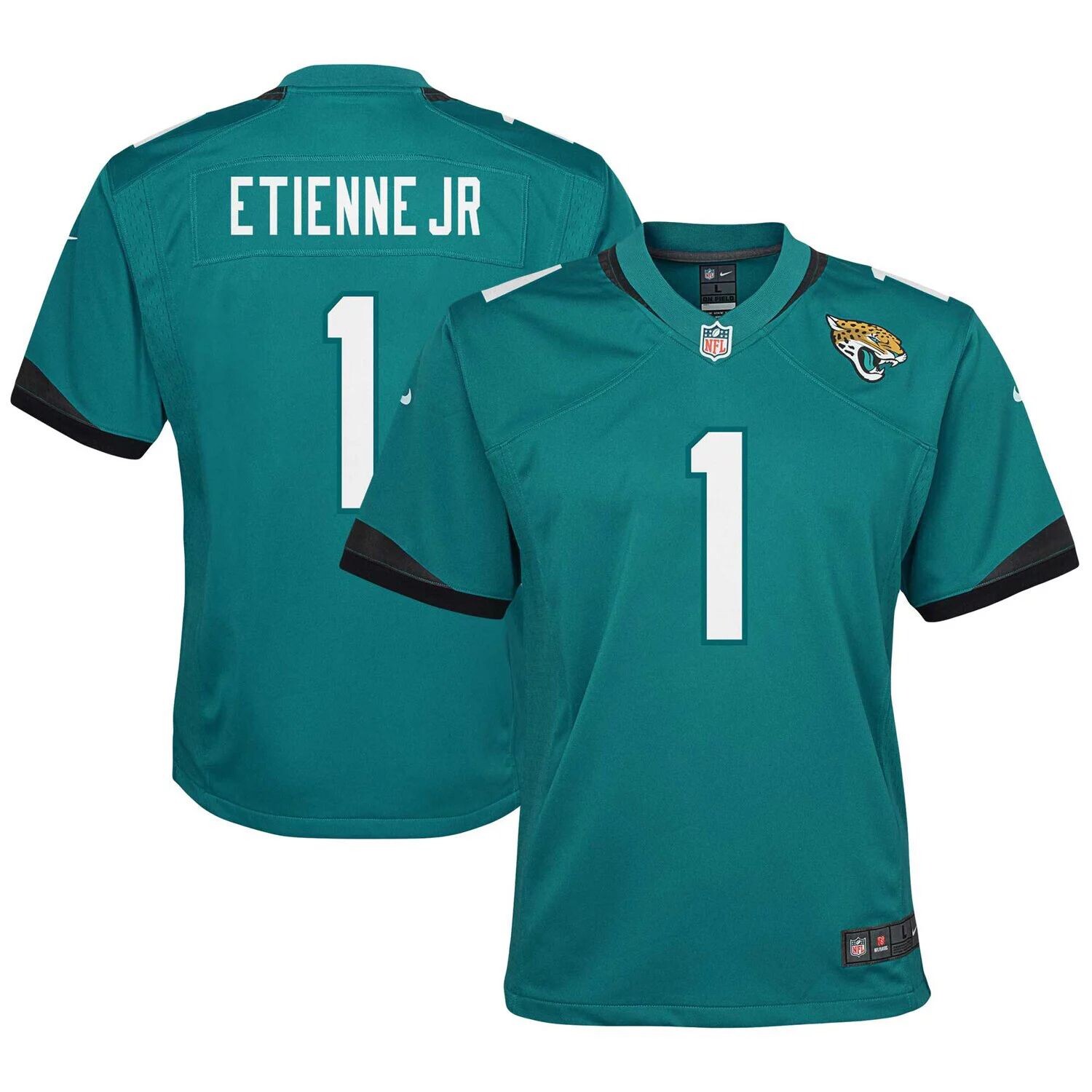 Молодежная игровая майка Nike Travis Etienne Teal Jacksonville Jaguars Nike