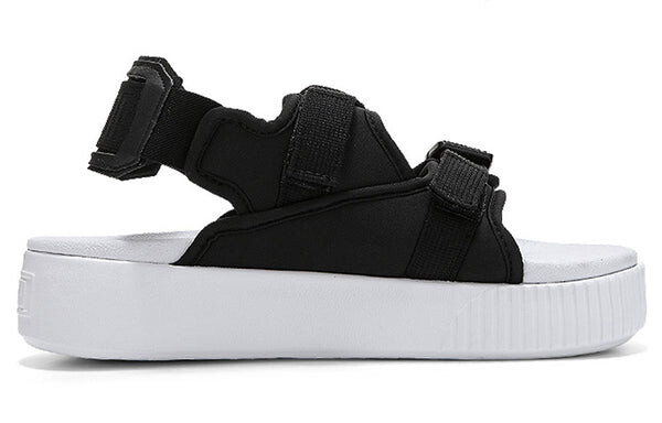 Сандалии platform slide ylm 19 'black white' Puma, черный — фото 2